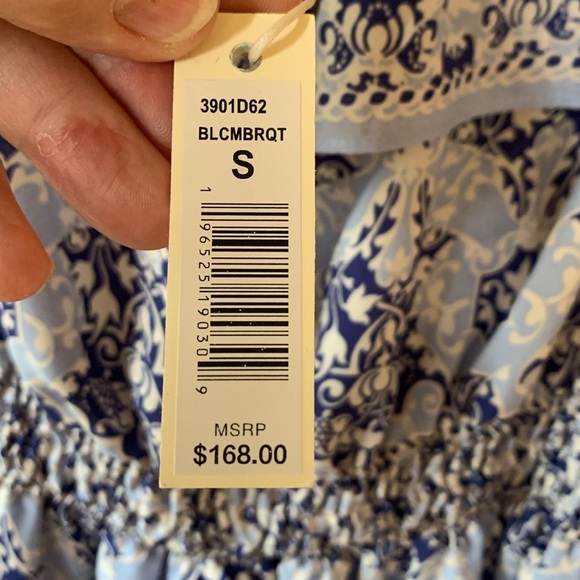 Max Studio Blue White Floral Print Dress Size S NWT - Picture 4 of 14